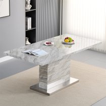 Parini Small Extending Dining Table In Magnesia Marble Effect