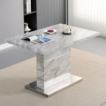 Parini Small Extending Dining Table In Magnesia Marble Effect