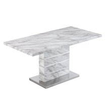 Parini Small Extending Dining Table In Magnesia Marble Effect