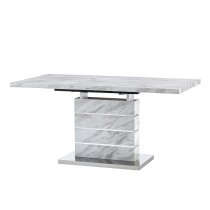 Parini Small Extending Dining Table In Magnesia Marble Effect