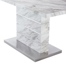 Parini Small Extending Dining Table In Magnesia Marble Effect