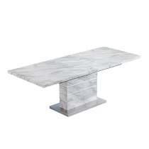 Parini Large Extending Dining Table In Magnesia Marble Effect