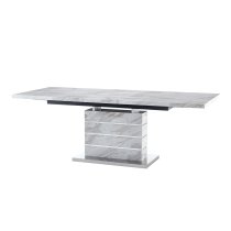 Parini Large Extending Dining Table In Magnesia Marble Effect