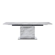 Parini Large Extending Dining Table In Magnesia Marble Effect