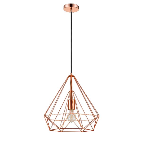 Merton Metal Pendant Light Small In Copper