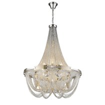 Notting 10 Light Hill Statement Pendant Light In Silver