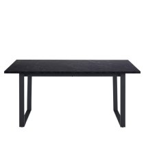 Amarillo Wooden Dining Table In Black Melamine Effect