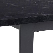 Amarillo Wooden Dining Table In Black Melamine Effect