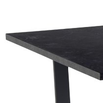 Amarillo Wooden Dining Table In Black Melamine Effect