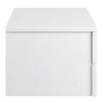 Antigo Wall Hung Wooden Bedside Cabinet With 2 Drawers In White