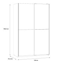 Brea Wooden Sliding Wardorbe With 2 Door In Matt White