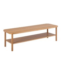 Barrie Wooden Coffee Table Rectangular With Undershelf In Oak