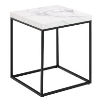 Burnaby Wooden Coffee Table Small In White Marble Effect