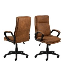 Bryce Fabric Home And Office Chair In Brown