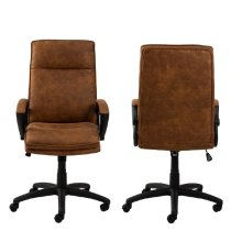 Bryce Fabric Home And Office Chair In Brown