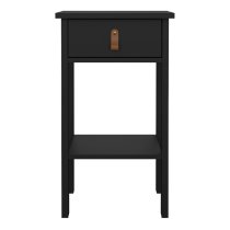 Belmar Wooden Bedside Cabinet With 1 Drawer In Matt Black