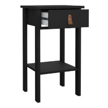 Belmar Wooden Bedside Cabinet With 1 Drawer In Matt Black