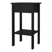 Belmar Wooden Bedside Cabinet With 1 Drawer In Matt Black