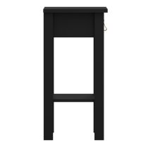 Belmar Wooden Bedside Cabinet With 1 Drawer In Matt Black