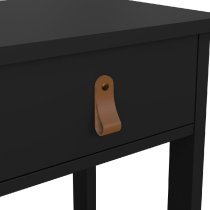 Belmar Wooden Bedside Cabinet With 1 Drawer In Matt Black