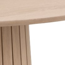 Cadott Wooden Dining Table Round In White Oak