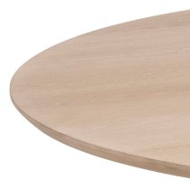 Cadott Wooden Dining Table Round In White Oak