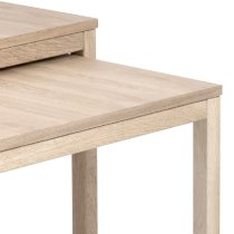 Cardiff Wooden Nest Of 2 Coffee Tables In White Oak