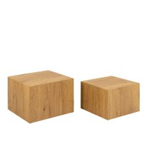 Dania Wooden Set Of 2 Coffee Table Square In Oak