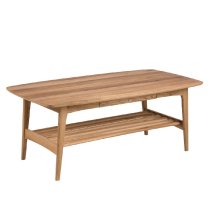 Eldon Wooden Coffee Table With 1 Shelf In Oak