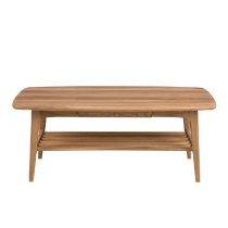 Eldon Wooden Coffee Table With 1 Shelf In Oak