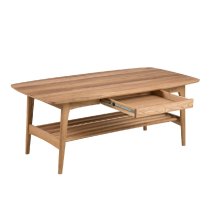 Eldon Wooden Coffee Table With 1 Shelf In Oak