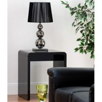 Toscana High Gloss Lamp Table In Black