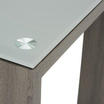 Devan Grey Glass Dining Table With Grey Oak Legs