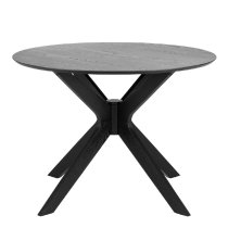 Destin Wooden Dining Table Round In Black