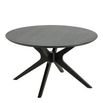 Destin Wooden Coffee Table Round In Black