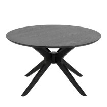 Destin Wooden Coffee Table Round In Black