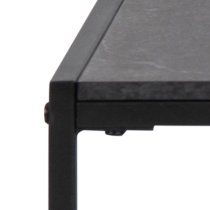 Ithaca Wooden Coffee Table Square In Black Marble Effect