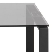 Keene Smoked Glass Nesting Coffee Table With Black Metal Frame