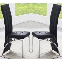 Daytona Large Glass Dining Table With 6 Ravenna Black Chairs