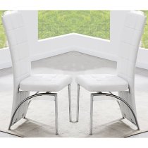 Memphis Small Filo Effect Dining Table 4 Ravenna White Chairs