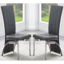 Memphis Large Filo Effect Dining Table 6 Ravenna Grey Chairs