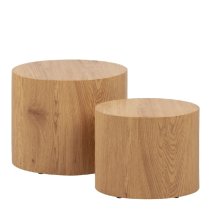 Marion Wooden Nesting Coffee Tables Oval In Oak