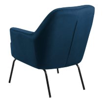 Manteo Fabric Lounge Chair In Navy Blue