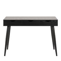 Nephi Wooden Laptop Desk With 3 Drawers In Black