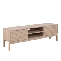 Lacey Wooden TV Stand With 2 Doors In White Oak