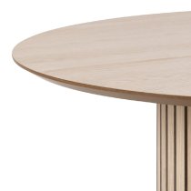 Lacey Wooden Dining Table Round In White Oak