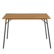 Paoli Wooden Dining Table With Black Legs In Oak