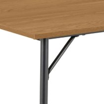 Paoli Wooden Dining Table With Black Legs In Oak