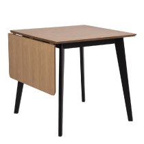 Riga Wooden Extending Dining Table In Oak And Black