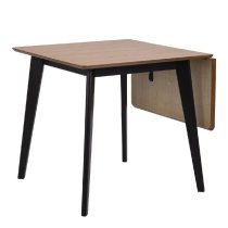 Riga Wooden Extending Dining Table In Oak And Black